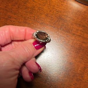 Judith Ripka Smoky Quartz Sterling Silver Ring